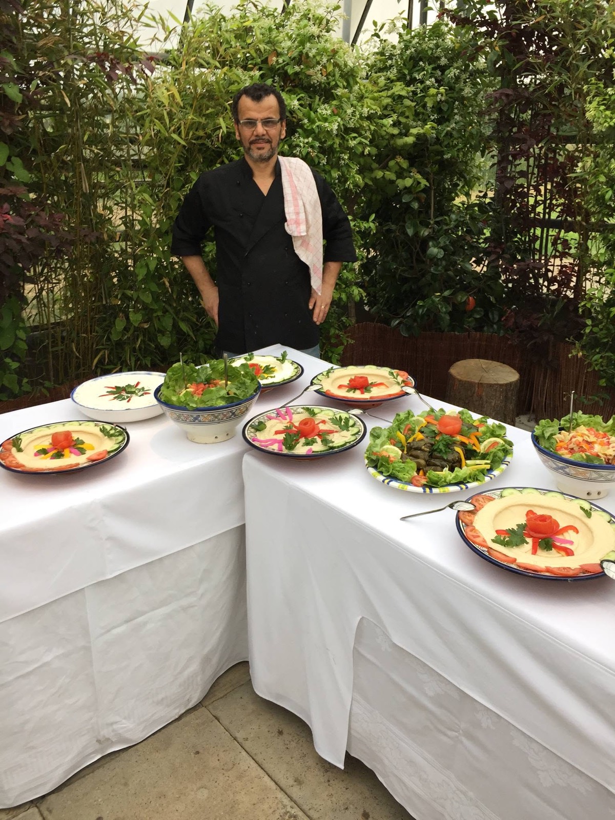 Unser Chef persönlich am Buffet